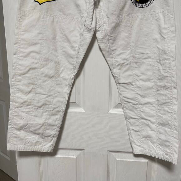 Toro Gustavo Machado White Cotton Brazilian Jiu Jitsu Pants Size A2H - Picture 6 of 13